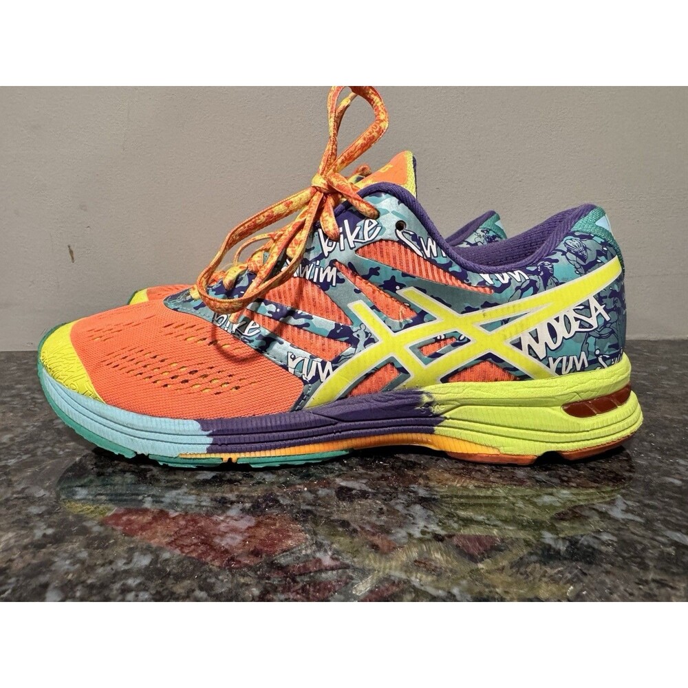 ASICS Lace-Up Athletic Sneaker GEL-Noosa Tri 10 Colorful T580N Size W 7.5 - Picture 2 of 7
